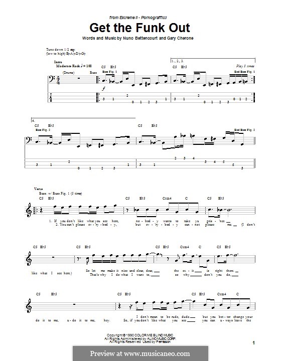 EXTREME - PLAY WITH ME  NUNO BETTENCOURT GUITAR Tab 