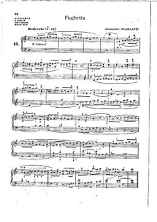 Fughetta: For harpsichord by Alessandro Scarlatti