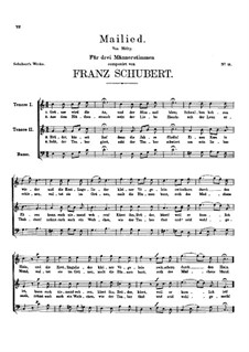 Mailied (May Song), D.129: Mailied (May Song) by Franz Schubert