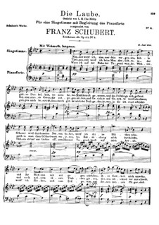 Die Laube (The Arbour), D.214 Op.172 No.2: A flat Major by Franz Schubert