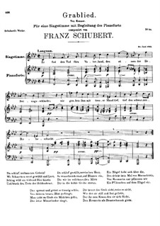 Grablied (Song of the Grave), D.218: F minor by Franz Schubert