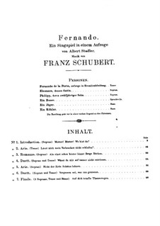 Fernando, D.220: Fernando by Franz Schubert