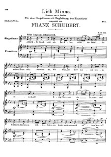 Lieb Minna (Darling Minna), D.222: F minor by Franz Schubert