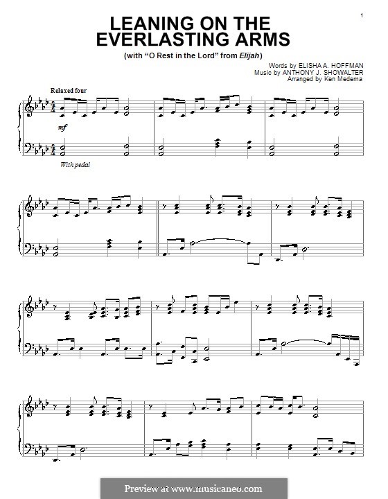 Leaning on the Everlasting Arms: For piano by Anthony J. Showalter