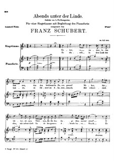 Abends unter der Linde (Evening Beneath the Linden Tree), D.235: F Major by Franz Schubert