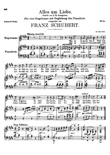 Alles um Liebe (All for Love), D.241: E Major by Franz Schubert