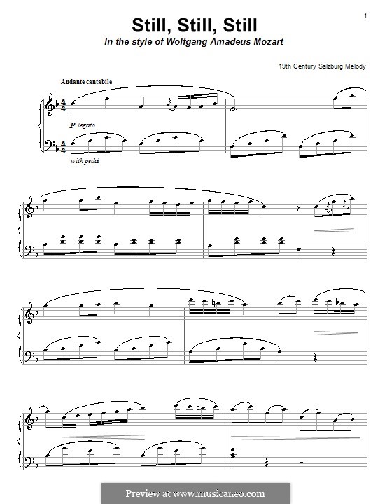 Still, Still, Still: For piano by folklore