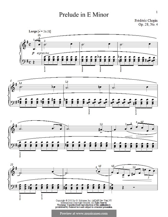 No.4 in E Minor: For piano (with fingering) by Frédéric Chopin