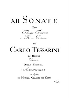 Sonatas for Flute and Basso Continuo, Op.2: Sonatas for Flute and Basso Continuo by Carlo Tessarini