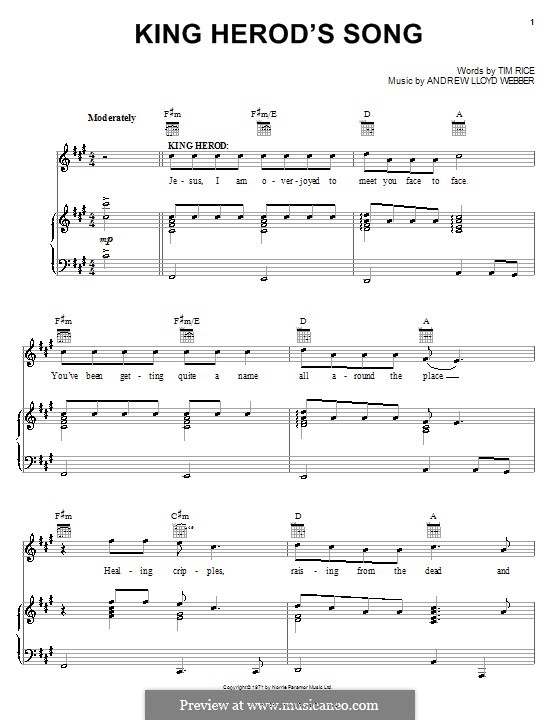 King Herod's Song (Jesus Christ Superstar) by A.L. Webber on MusicaNeo