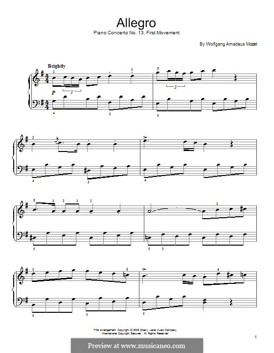 Allegro in G Major: Allegro in G Major by Wolfgang Amadeus Mozart