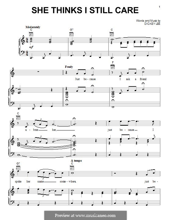 She Thinks I Still Care Jones) by D. Lee sheet