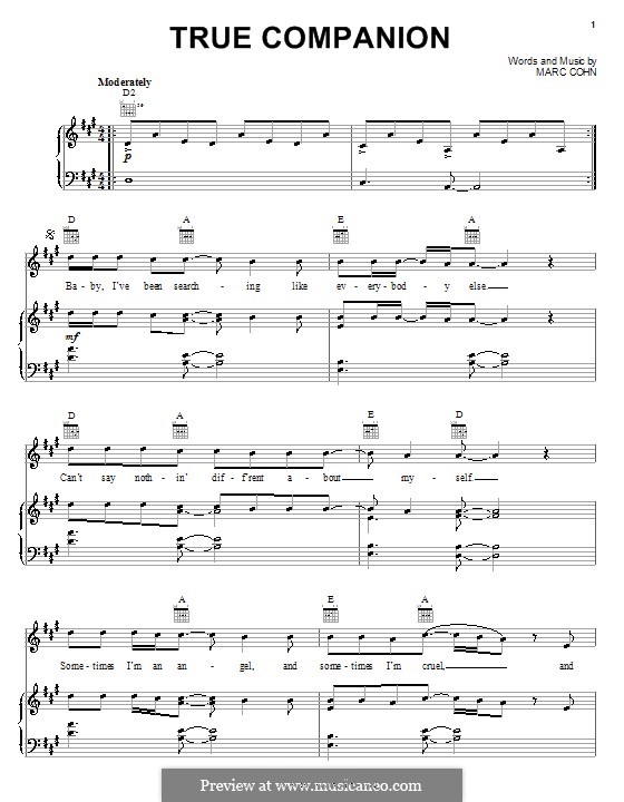 true companion by m cohn sheet music on musicaneo true companion sheet music