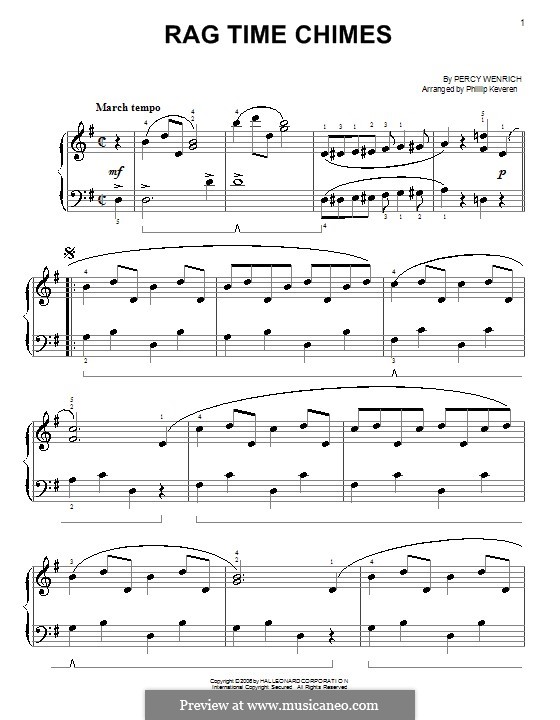 Rag Time Chimes: For easy piano by Percy Wenrich