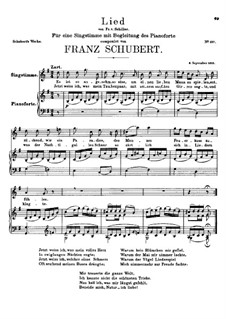 Song for Voice and Piano, D.284: G Major by Franz Schubert