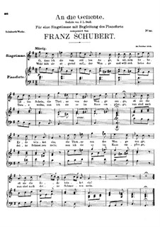 An die Geliebte (To the Beloved), D.303: G Major by Franz Schubert