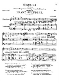 Wiegenlied (Cradle Song), D.304: F Major by Franz Schubert