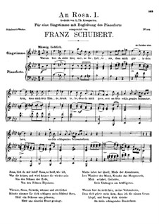 An Rosa (To Rosa), D.315: A flat Major by Franz Schubert