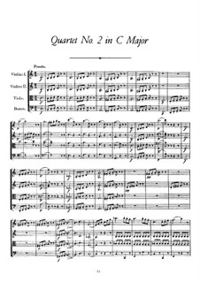 String Quartet No.2 in C Major, D.32: Full score by Franz Schubert