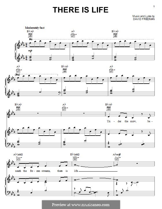 There Is Life (from Bambi II): For voice and piano (or guitar) by David Friedman