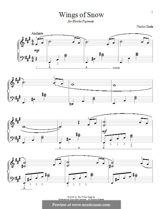 Wings of Snow: For piano by Naoko Ikeda