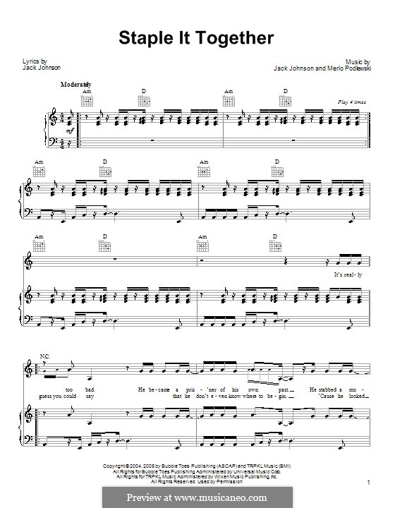 Staple It Together by M. Podlewski sheet music on MusicaNeo