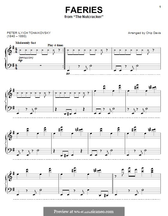 No.3 Dance of the Sugar-Plum Fairy, for Piano: For a single performer (by Mannheim Steamroller) by Pyotr Tchaikovsky