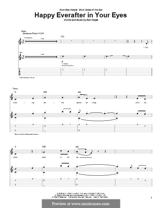 Happy Everafter in Your Eyes: For guitar with tab by Ben Harper