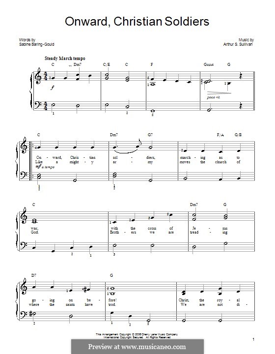 Onward, Christian Soldiers: For piano by Arthur Seymour Sullivan