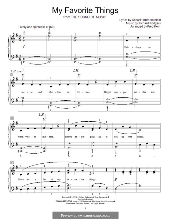 Piano version: With lyrics by Richard Rodgers
