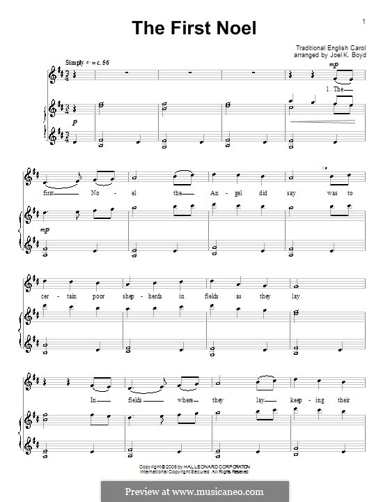 Vocal-instrumental version (printable scores): For voice and piano (or guitar) by folklore