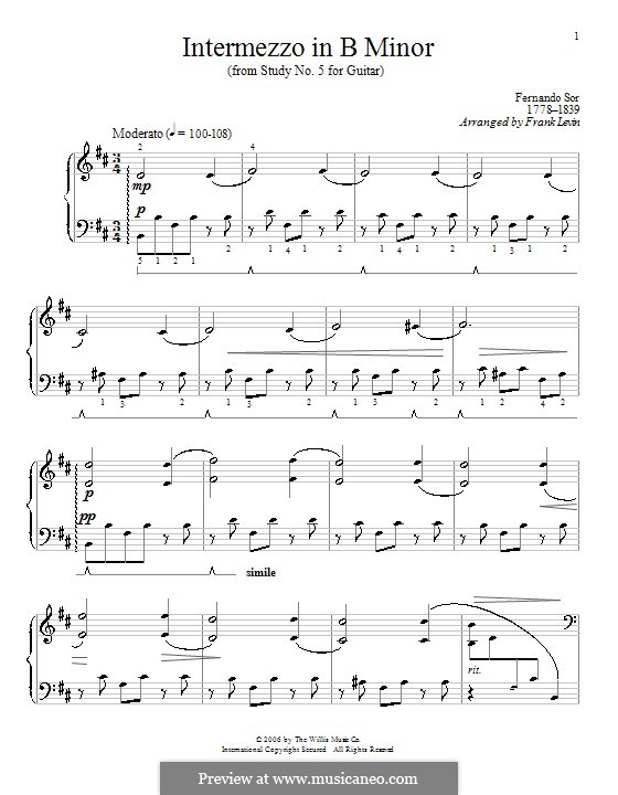 Intermezzo in B Minor: Intermezzo in B Minor by Frank Levin