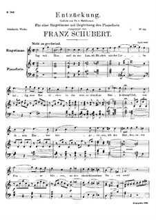 Entzückung (Rapture), D.413: C Major by Franz Schubert
