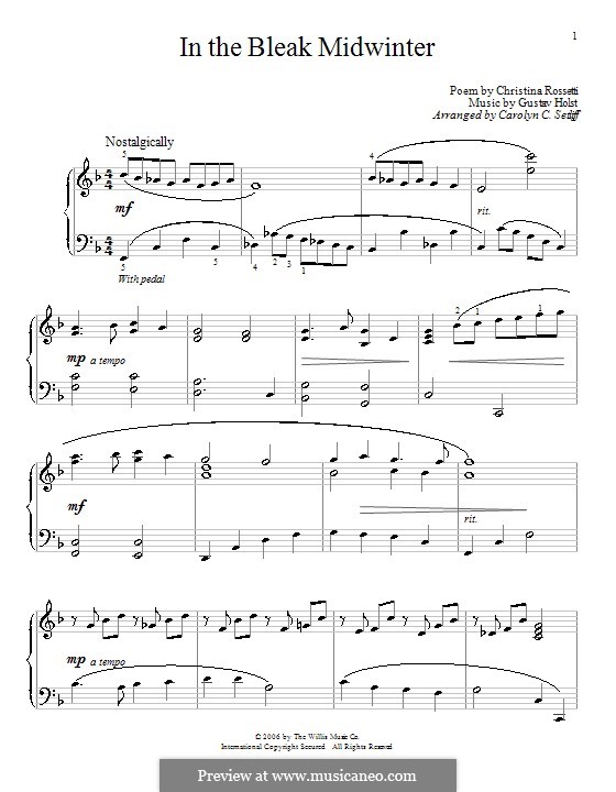 Piano version: For a single performer by Gustav Holst