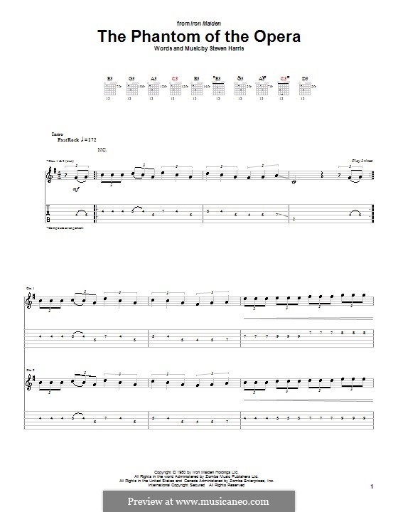 The Phantom of the Opera (Iron Maiden) by Steve Harris on MusicaNeo The Phantom of the Opera (Iron Maiden) by Steve Harris on MusicaNeo