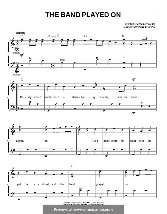 The Band Played on: For accordion by Charles B. Ward