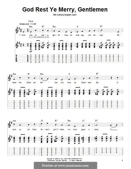 Guitar version: For a single performer by folklore
