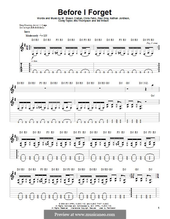 Before I (Slipknot) by C. Fehn, C. Taylor, M.S. Crahan, M. Thompson, N. Jordison, P. Gray Before I (Slipknot) by C. Fehn, C. Taylor, M.S. Crahan, M. Thompson, N. Jordison, P. Gray