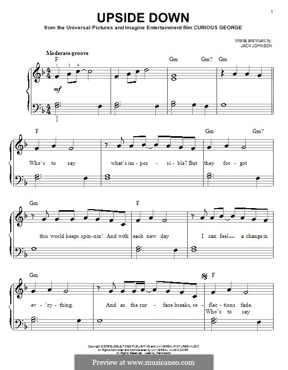 upside down by j johnson sheet music on musicaneo upside down sheet music