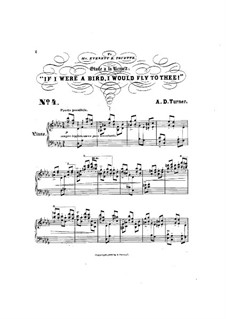 Six Concert Etudes: No.4 Etude a la Henselt 'If I were a bird, I would fly to thee!' by Alfred Dudley Turner