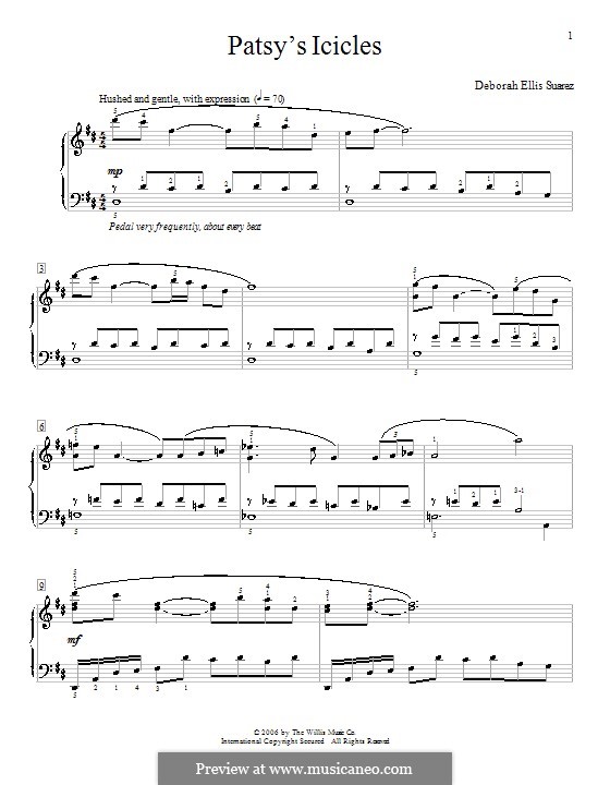 Patsy's Icicles: For piano by Deborah Ellis Suarez