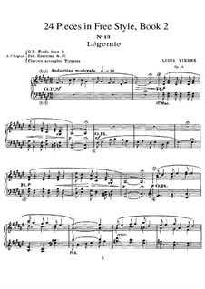 Twenty-Four Pieces in Free Style, Op.31: Book II by Louis Vierne