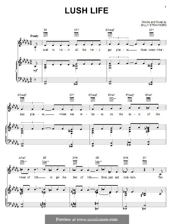 Lush Life Ноты. Lush Life Ноты Стрэйхорн. Lush Life Ноты для пианино. Lush Life Strayhorn Lyrics.