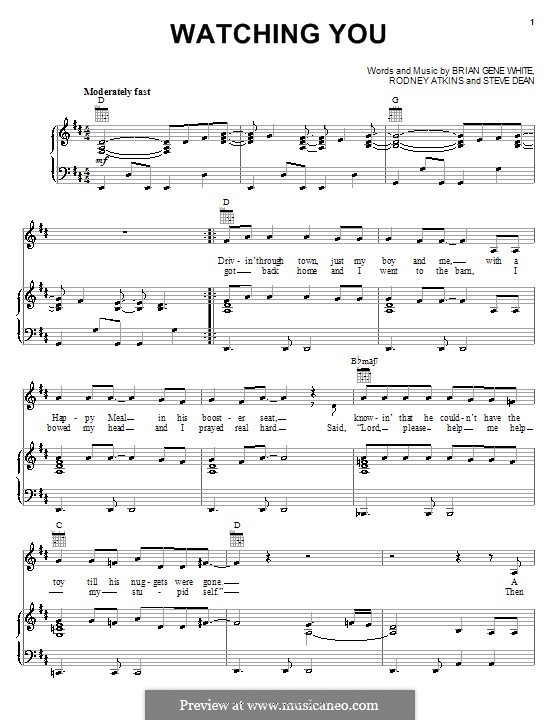 Watching You: For voice and piano (or guitar) by Brian Gene White, Steve Dean