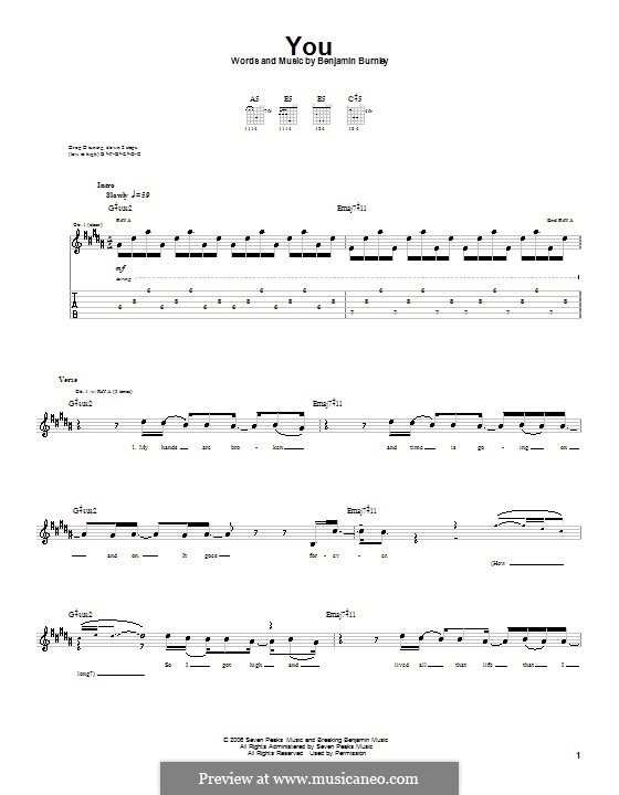 You (Breaking Benjamin): For guitar with tab by Benjamin Burnley