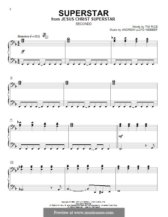 Superstar (Jesus Christ Superstar) by A.L. Webber on MusicaNeo