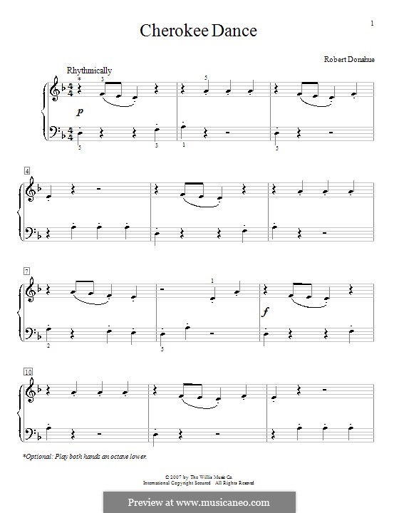 Cherokee Dance: For piano by Robert Donahue