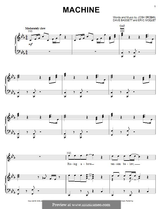Machine: For voice and piano (or guitar) by Dave Bassett, Eric Mouquet
