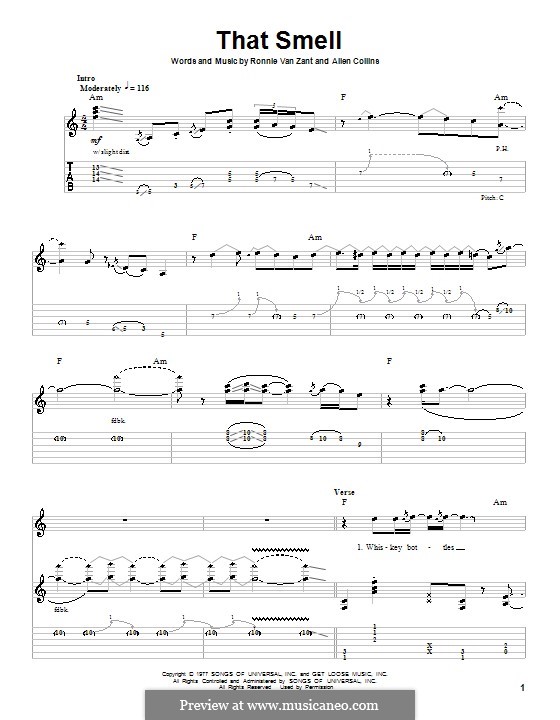 That Smell (Lynyrd Skynyrd): For guitar with tab by Alan Collins, Ronnie Van Zant