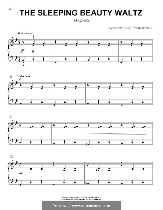 Waltz: For piano four hands (Fragment) by Pyotr Tchaikovsky